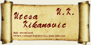 Uteša Kikanović vizit kartica